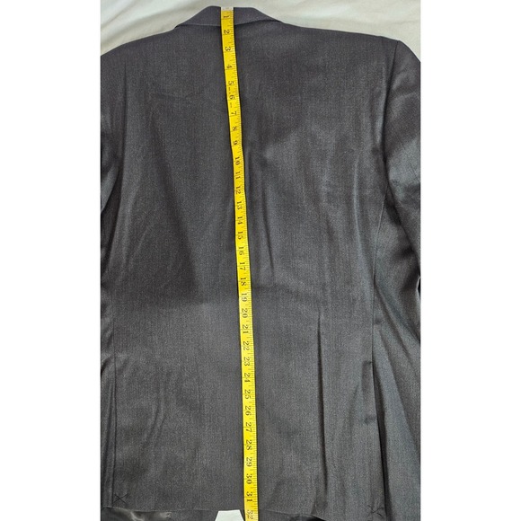 Calvin Klein Mens 48R Blazer Charcoal Gray 100% Wool 2 Button Suit Jacket 48 R - Picture 16 of 16